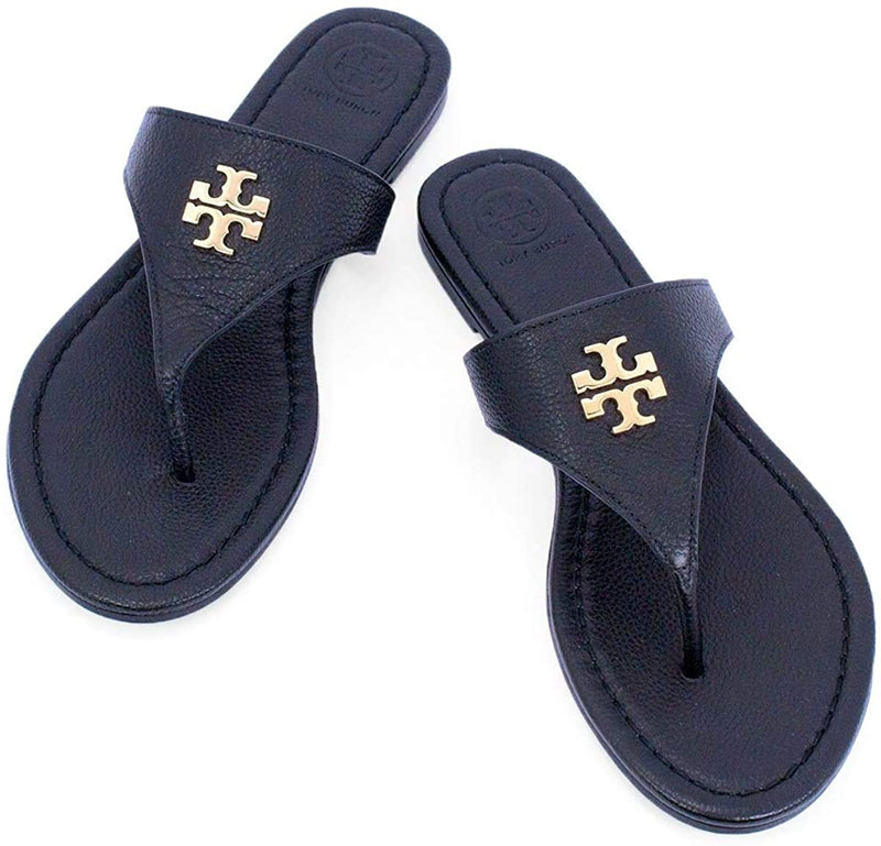 Tory Burch 64297 -  Everly Leather Flat Thong in Black
