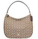 Coach Signature Jacquard Zip Shoulder Bag