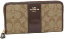 Coach Signature Patent Accordion Zip Wallet