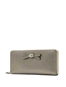 Coach Turnlock Bow Accordian Zip Wallet