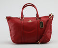 Coach Pebbled Leather Central Satchel