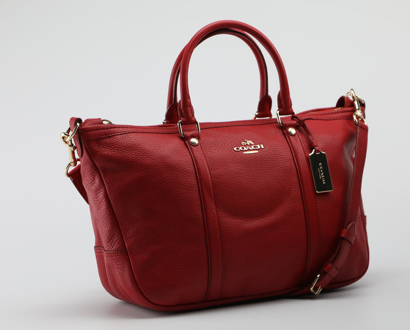 Coach Pebbled Leather Central Satchel