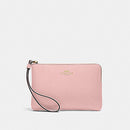 Coach Crossgrain Leather Small Corner Zip Wristlet