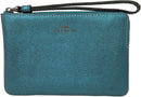 Coach Crossgrain Leather Small Corner Zip Wristlet