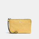 Coach Crossgrain Leather Small Corner Zip Wristlet