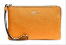 Coach Crossgrain Leather Small Corner Zip Wristlet
