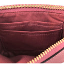 Coach Signature Debossed Patent Leather Corner Zip Wristlet