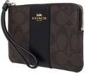 Coach Corner Zip Signature PVC Wristlet