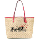 Coach Signature Reversible City Tote With Horse and Carriage Motif