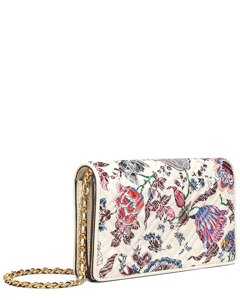 Tory Burch Fleming Printed Flat Wallet Crossbody