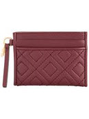 Tory Burch 46543 - Fleming Slim Card Case in Imperial Garnet Burgundy