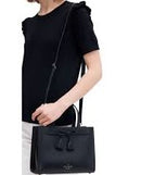 Kate Spade WKRU5775 - Hayes Small Satchel Leather Crossbody in Black Warm Vellum