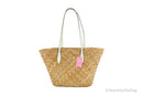 Kate Spade Honey Bee Large Natural Multi Embroidered Straw Tote