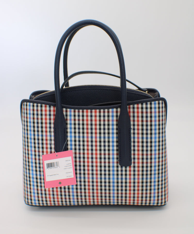 Kate Spade Margeaux Plaid Fabric Medium Satchel