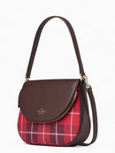 Kate Spade Leila Classic Plaid Medium Flap Shoulder Crossbody