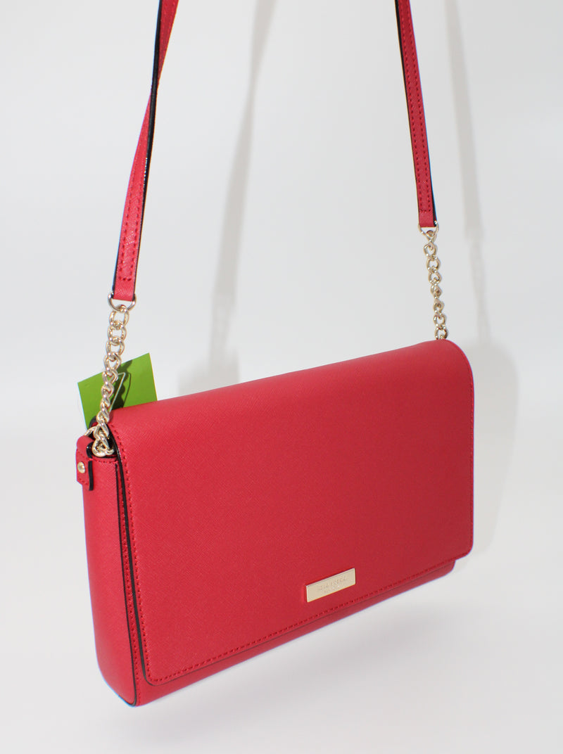 Red Leather | Hand painted | Floral | Crossbody Kate Spade Handbag