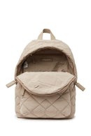 Marc Jacobs Large Quilted Nylon Backpack in Light Smoke Tan