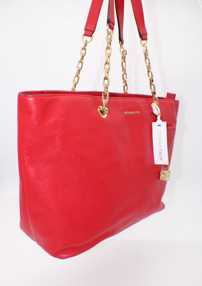 Michael Kors Mercer Chain Tote Medium Top Zip