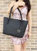 Michael Kors Ciara Large EW Top Zip SIgnature Coated Canvas Tote