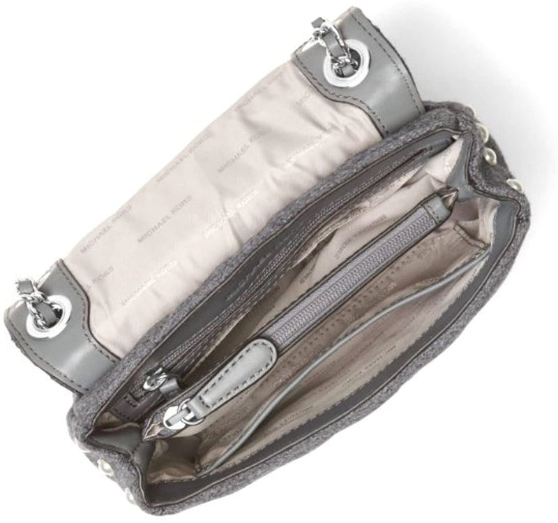 Michael Kors Sloan Small Quilted Felt Pearls Shoulder Bag