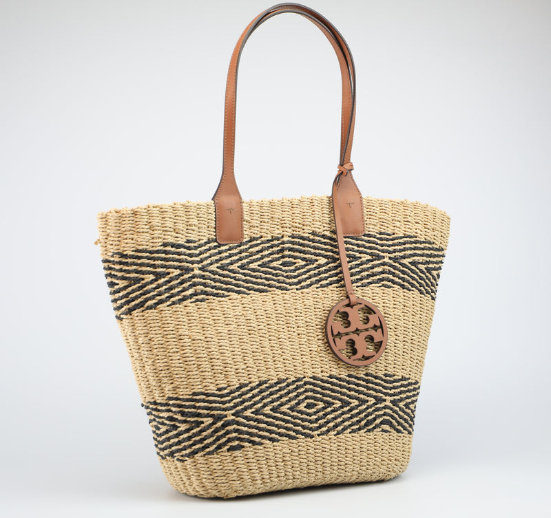 Tory Burch Miller Straw Stripe Tote