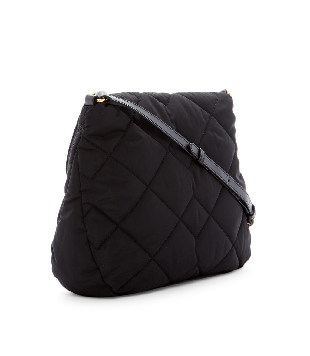 Joli Black Leather Quilted Camera Bag