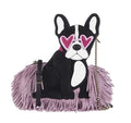 Kate Spade Francois Frenchie Dog With Pink Heart Glasses