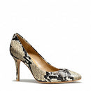 Coach Nala Graphic Snake Pump in Orange White Black Snake