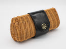 Tory Burch Rattan Clutch in Natural Black