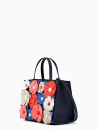 Kate Spade Madison Daisy Lane Sam Convertible Satchel Flower Appliqué