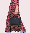 Kate Spade Sam Medium Leather Satchel with Pouch