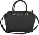 Michael Kors Selma Saffiano Medium Top Zip Satchel Crossbody