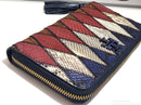 Tory Burch 61609 - Taylor Leather Zip Continental Wallet in Royal Navy Printed Snake