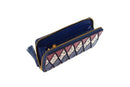 Tory Burch 61609 - Taylor Leather Zip Continental Wallet in Royal Navy Printed Snake