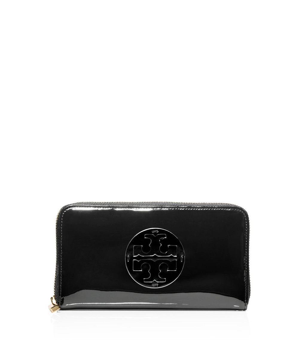 Tory Burch Black Patent hot Leather Wristlet