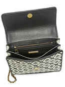 Tory Burch Robinson Woven Leather Chain Wallet Crossbody