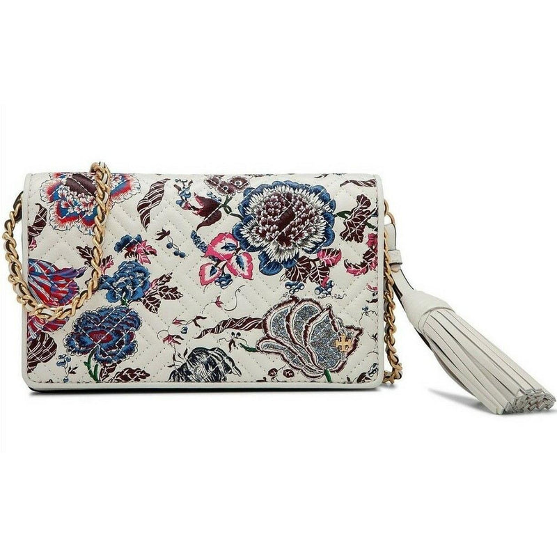 Tory Burch Fleming Printed Flat Wallet Crossbody