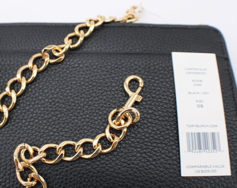 gold chain tory burch purse black