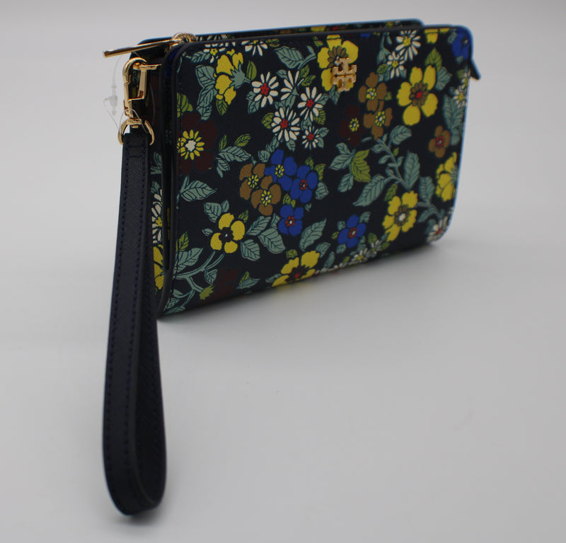 Tory Burch Emerson Floral mini Saffiano Leather Cellphone Case Crossbody  Bag NEW