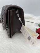 Tory Burch Britten Woven Small Saddle Bag