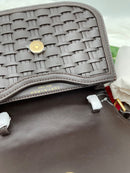 Tory Burch Britten Woven Small Saddle Bag