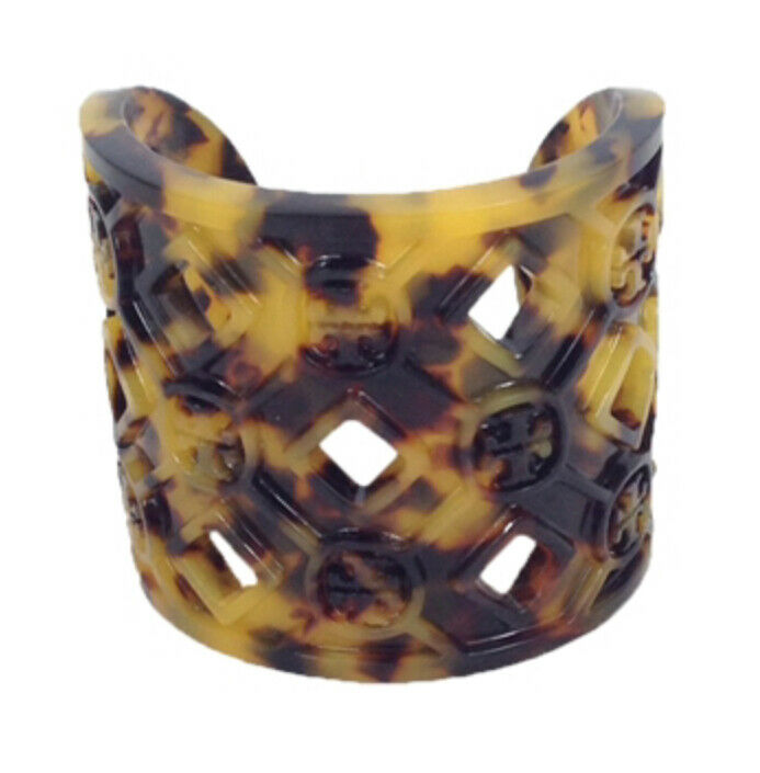 Tory Burch 90005833 - Perforated Resin Logo Cuff Bracelet