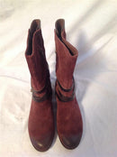 Deanna Boots/Booties in Deep Bordeaux