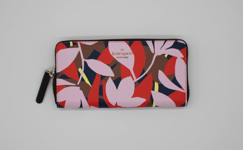 Kate Spade WLRU6161 - Jackson Tropical Toss Large Contiental Wallet in Pink Multi