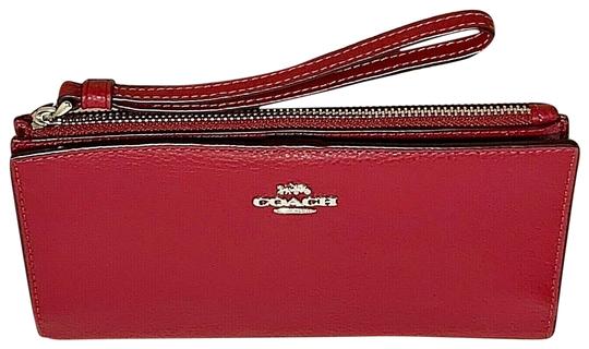 Coach Polished Pebbled Leather Long Wallet