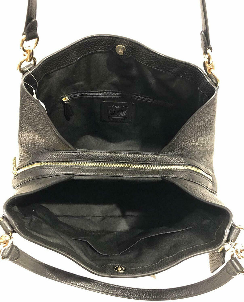 Coach Hallie Leather Shoulder Bag