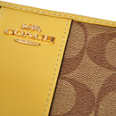 Coach Signature PVC Leather Accordian Zip Wallet