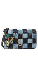 Marc Jacobs Denim Paradise Patchwork Wallet Clutch