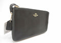 Coach Double Zip Pebble Leather Wristlet Wallet