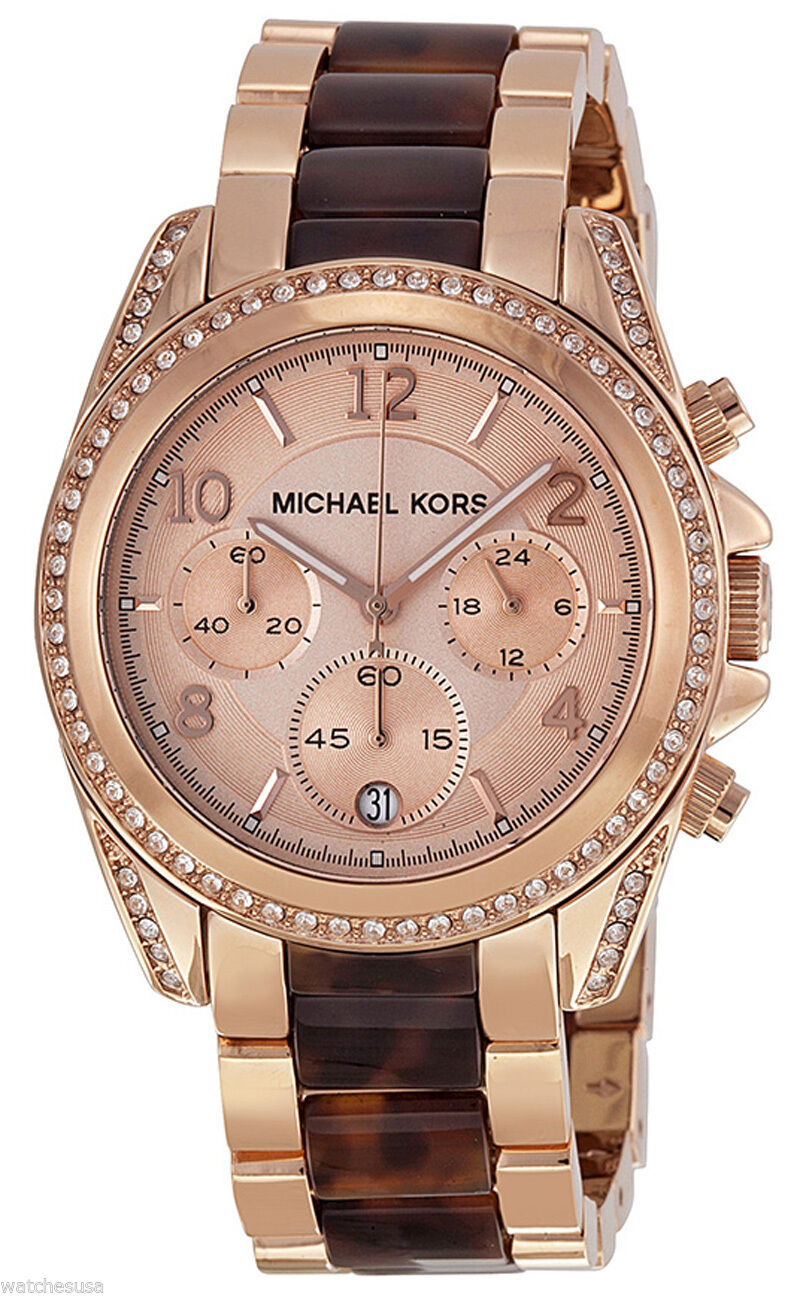 Michael Kors MK5859 - Blair Rose Dial Rose Gold-tone Ladies Watch